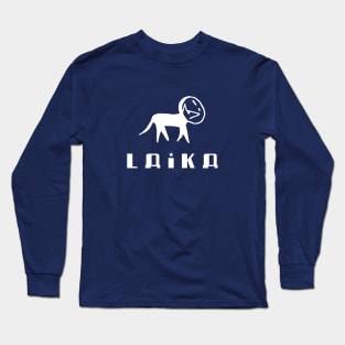 laika dog (white) Long Sleeve T-Shirt